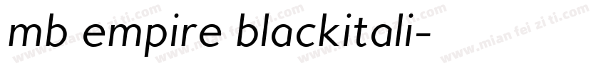 mb empire blackitali字体转换